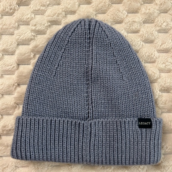 Gray Knit Beanie with Patch - Picture 2 of 2